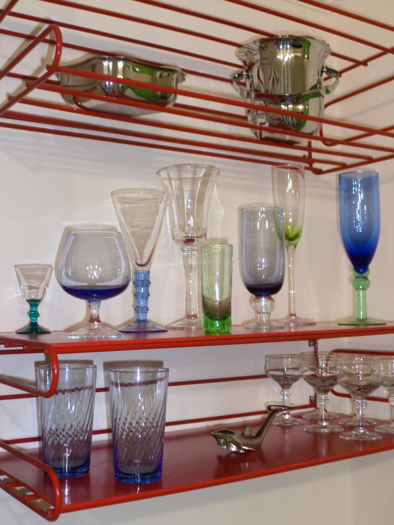 Set of 2 blue and green flutes