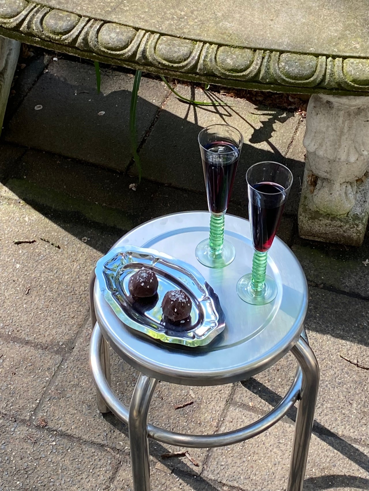 Small silver oval plate