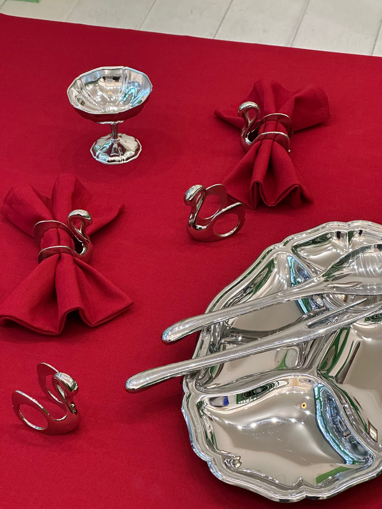 Silver snack plate