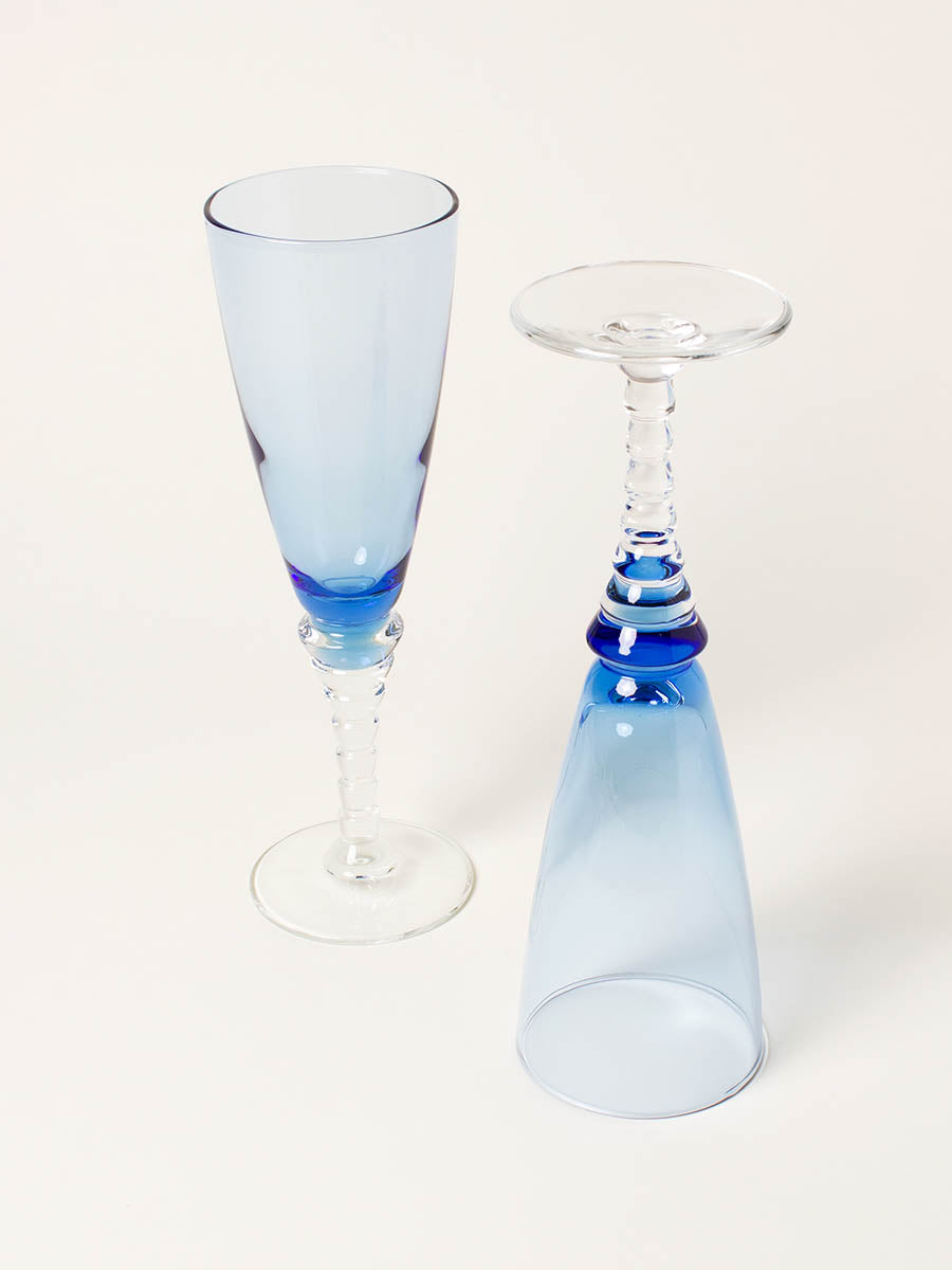Set of 2 blue glasses