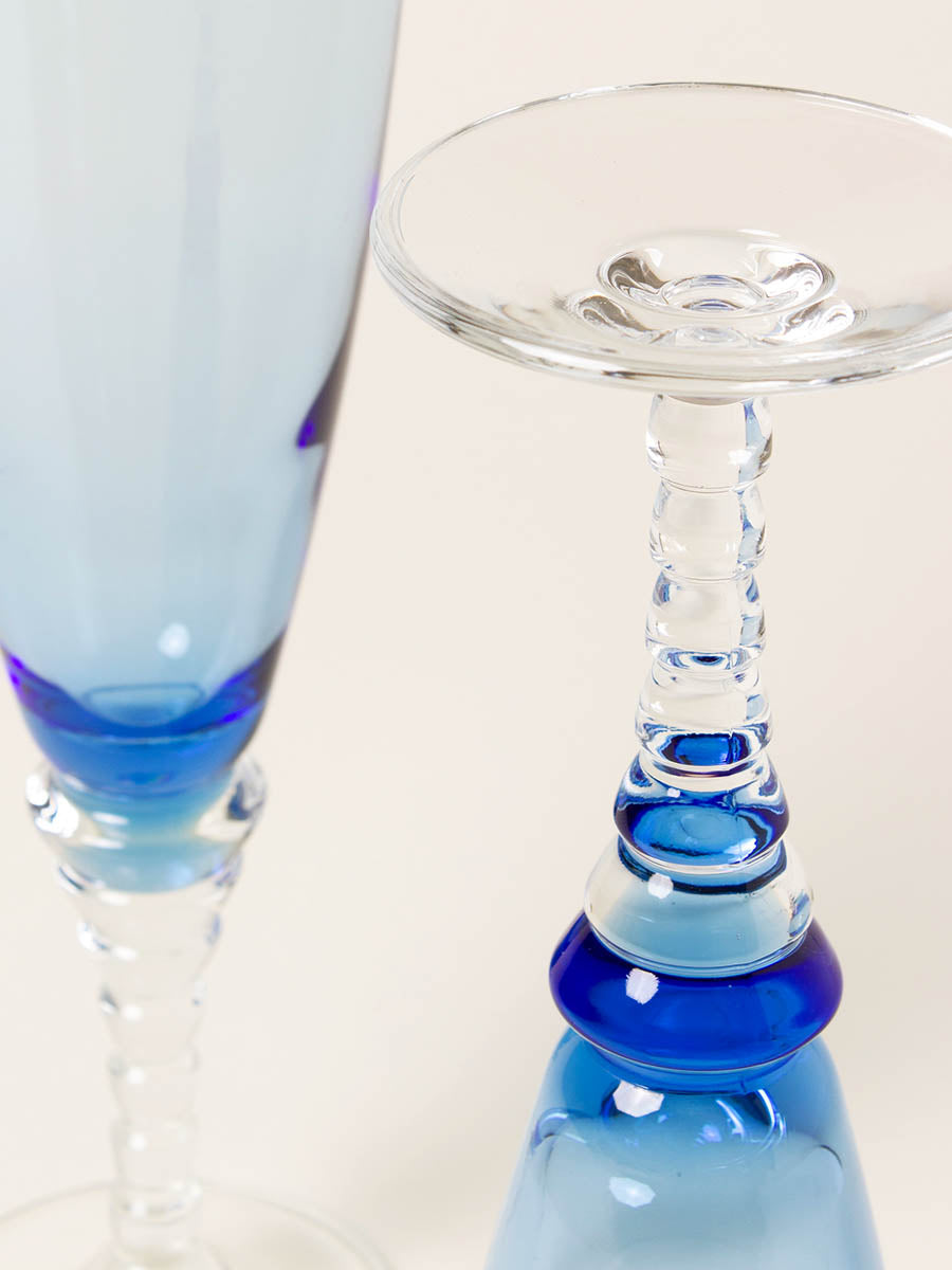 Set of 2 blue glasses