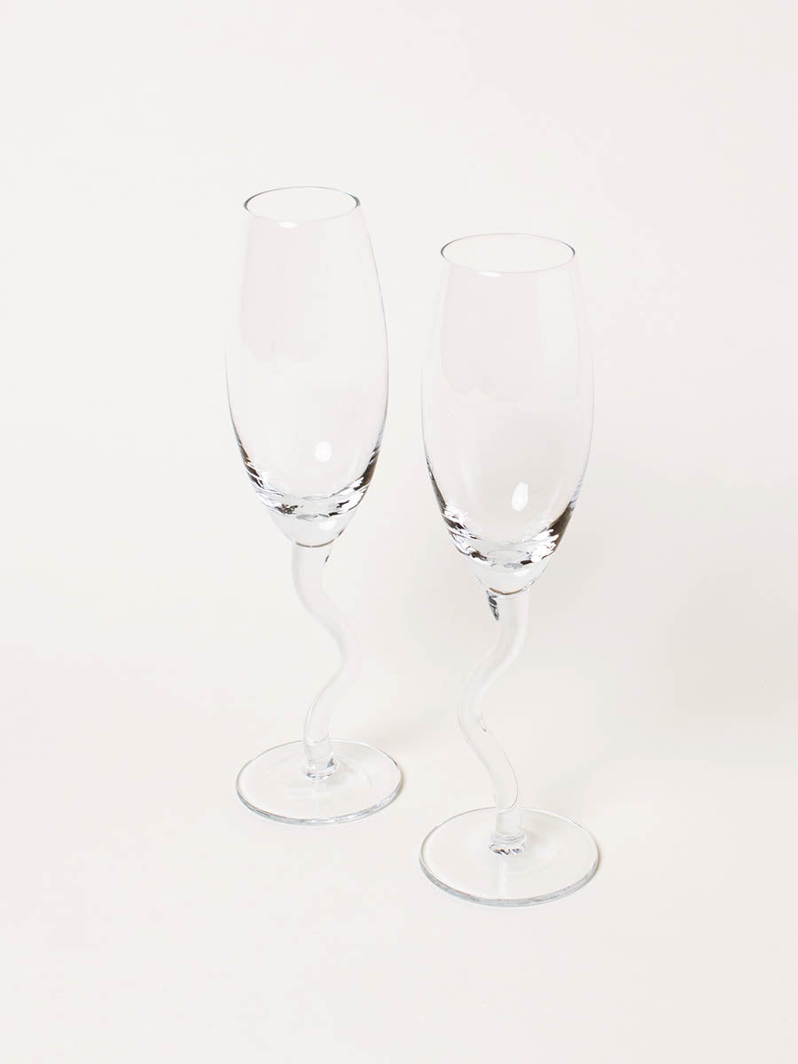 Set of 2 s-stem flutes