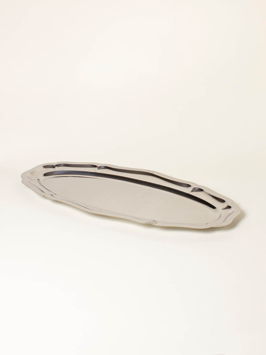 Extra large silver oval plate