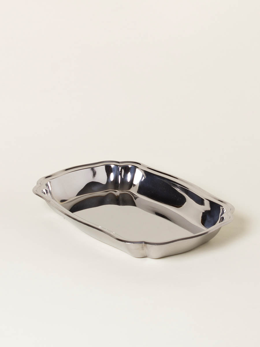 Silver rectangular bowl