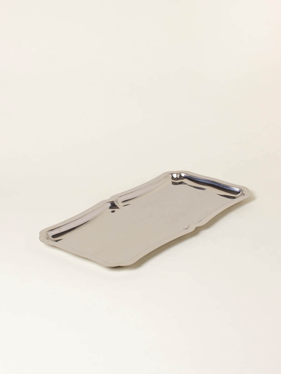 Silver rectangular tray