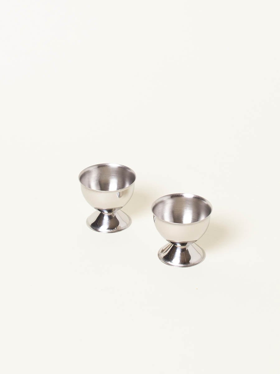 Set of 2 silver egg cups