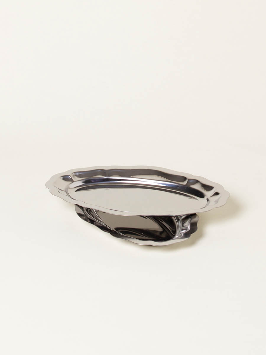 Set of 2 silver small plates