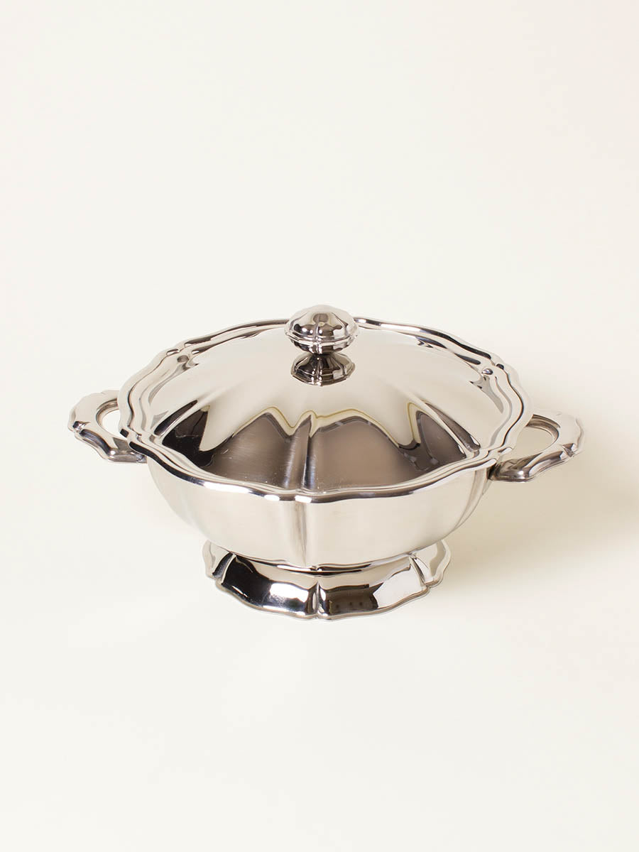 Silver bowl with lid