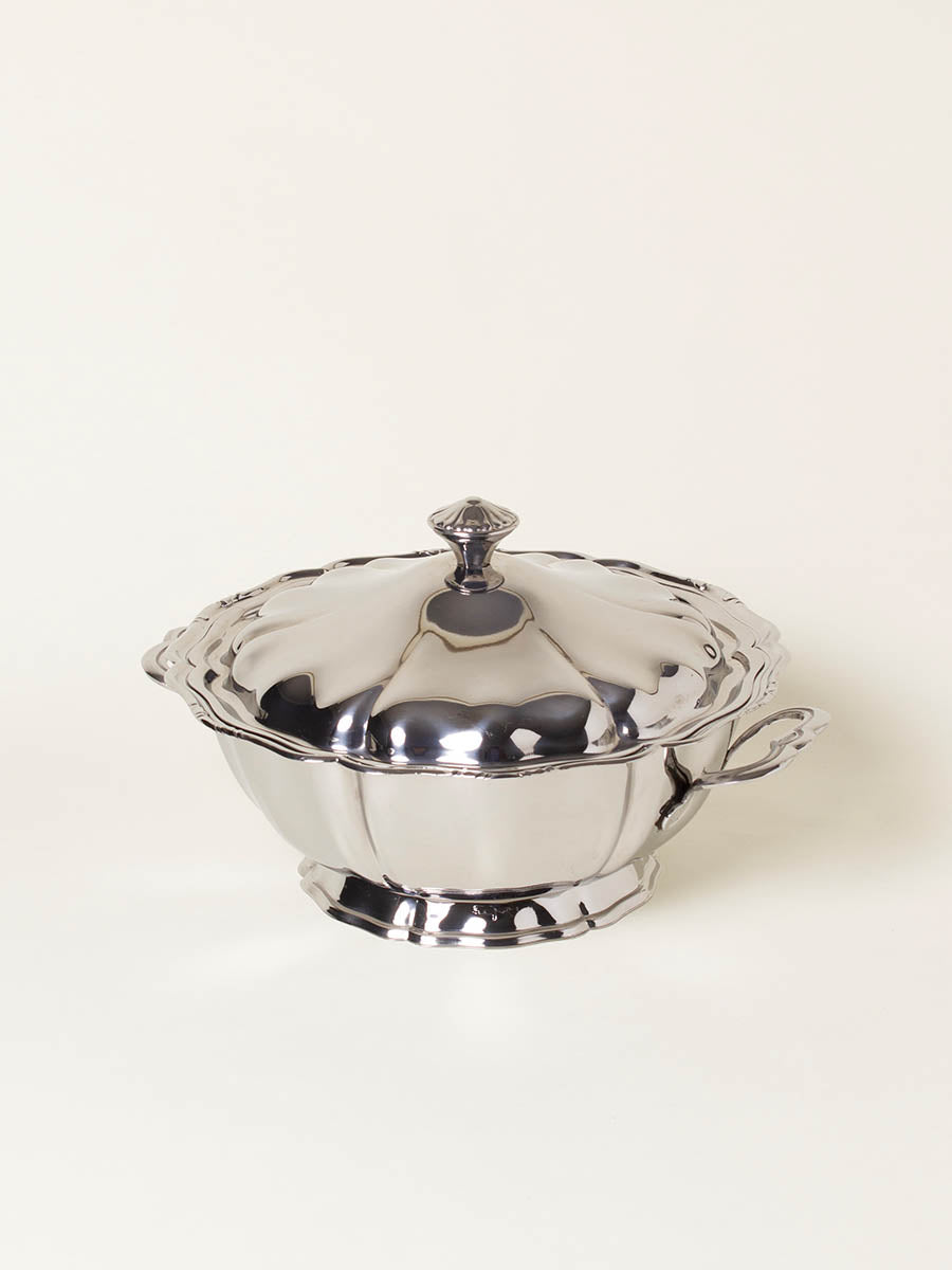 Silver bowl with lid