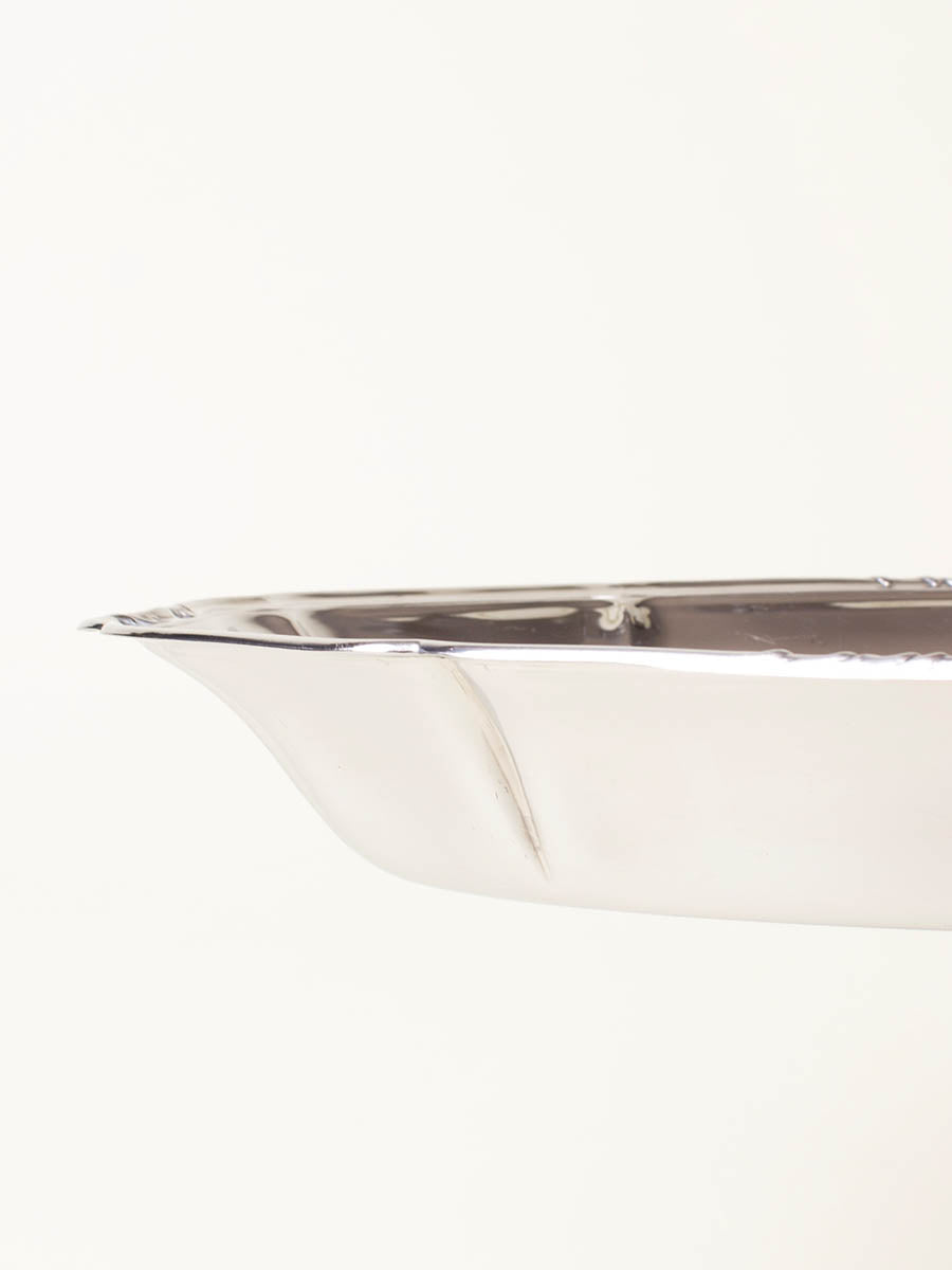 Silver oval bowl