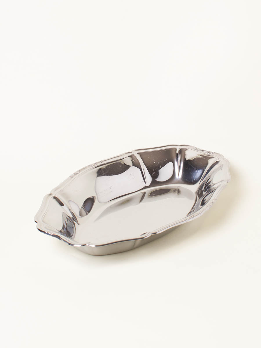 Silver oval bowl