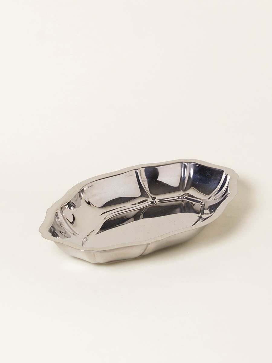 Silver oval bowl