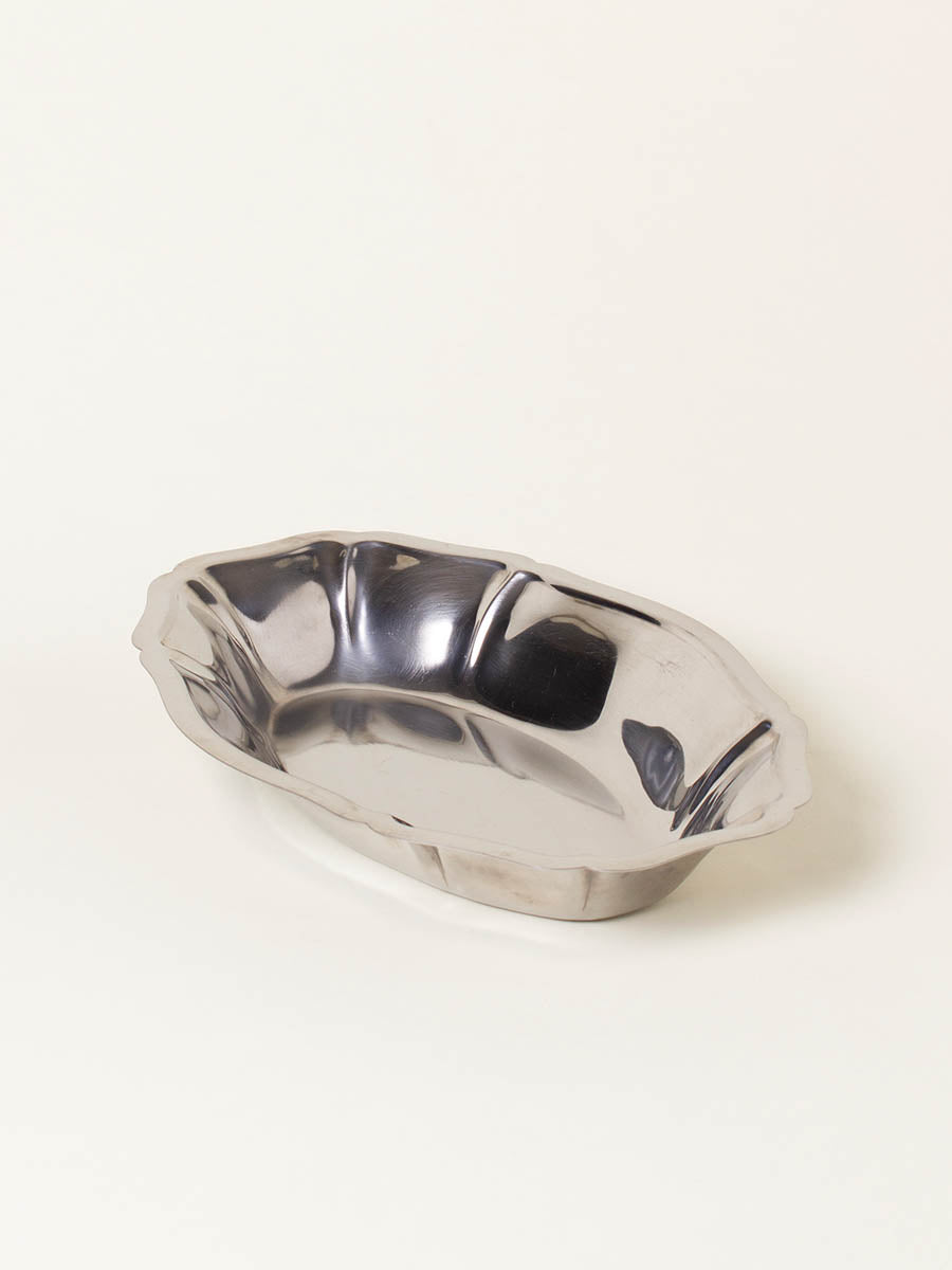 Silver oval bowl