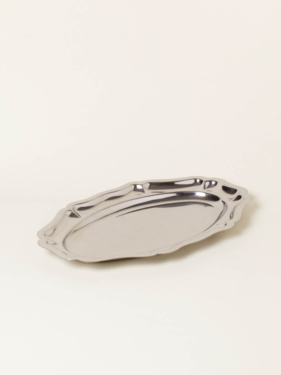 Silver oval plate