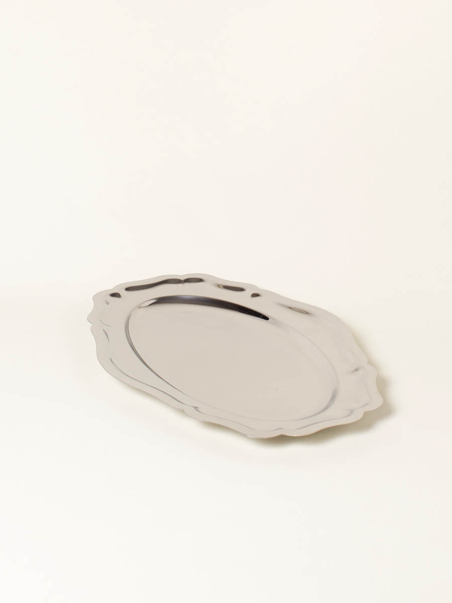 Large silver oval plate