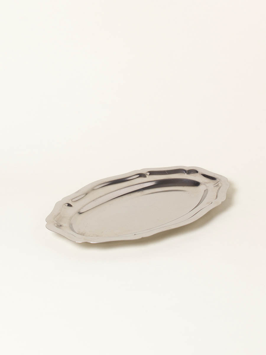Small silver oval plate