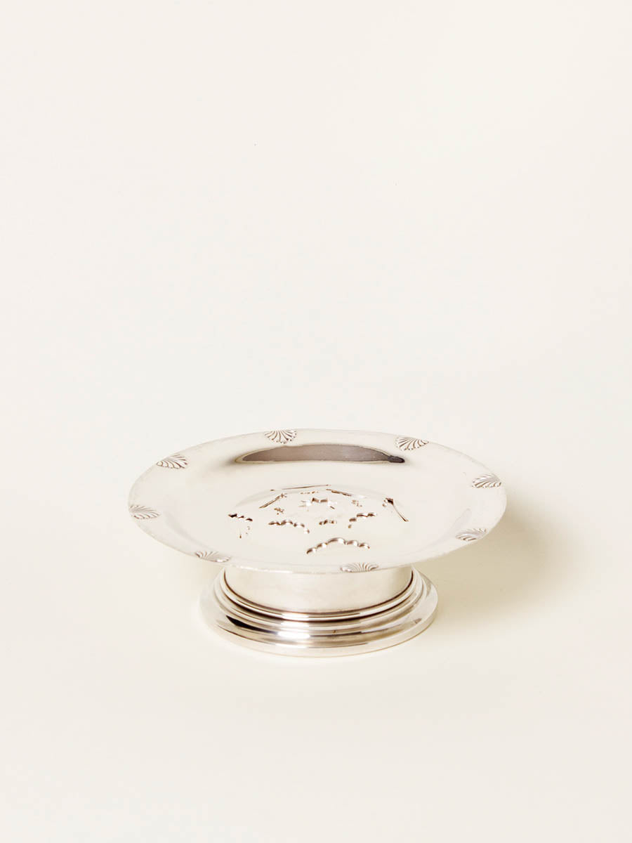 Silver plated butter press