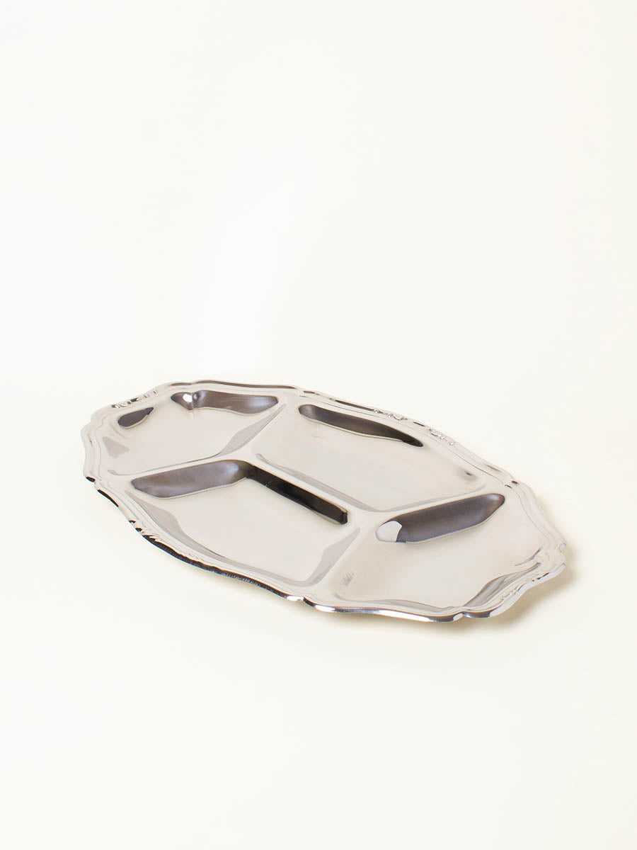 Silver snack tray