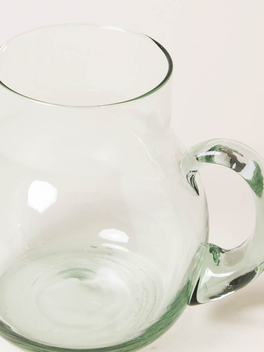 Soft green glass pitcher