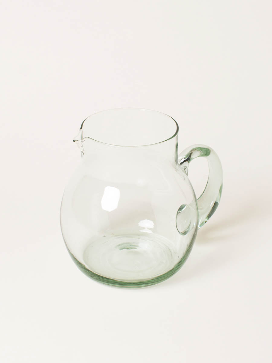 Soft green glass pitcher