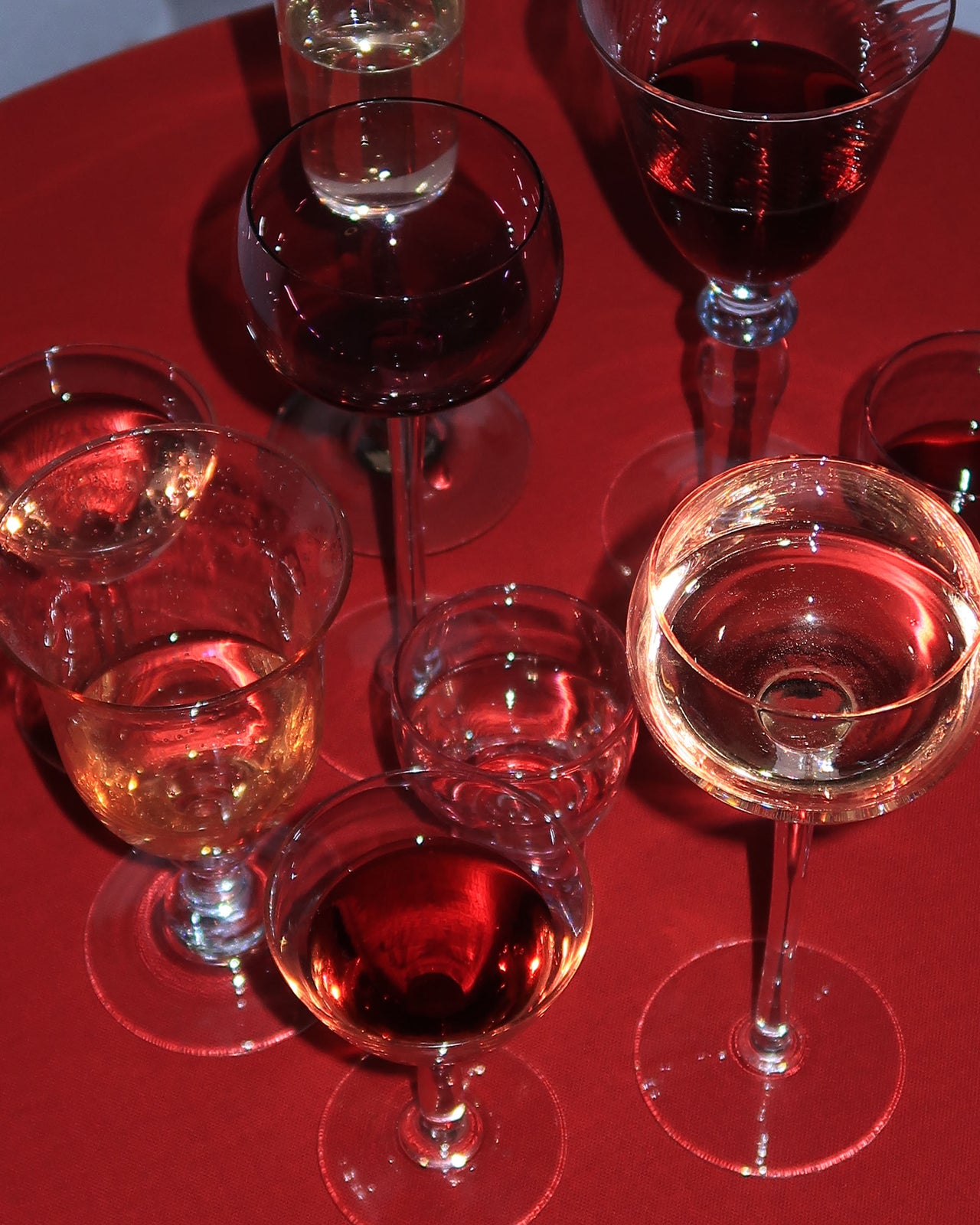 Set of 6 peach liquor glasses