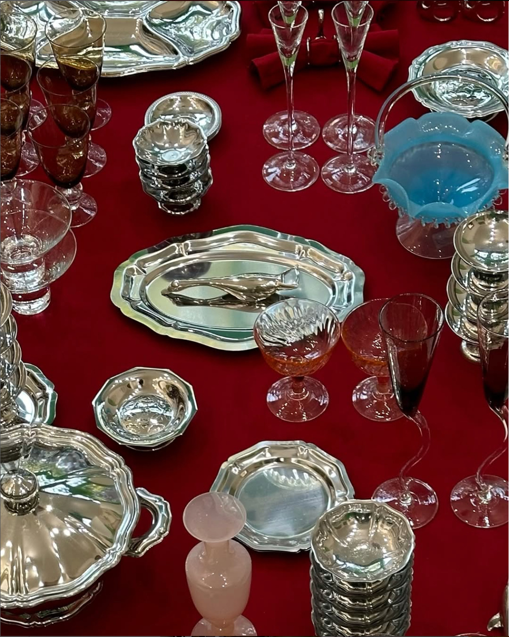 Silver bowl with lid