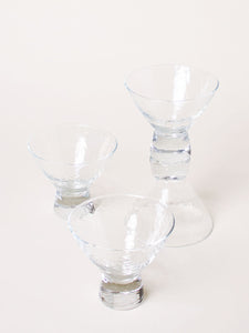 Set of 4 textured martini glasses