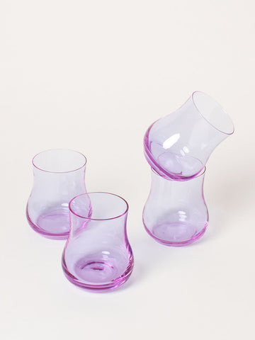 Set of 4 alexandrite water glasses