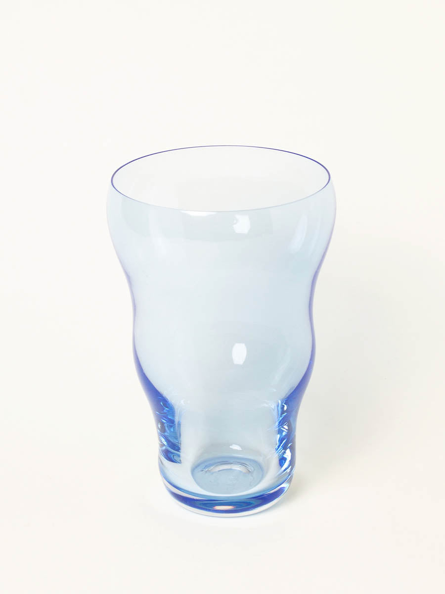 Soft blue wavy vase
