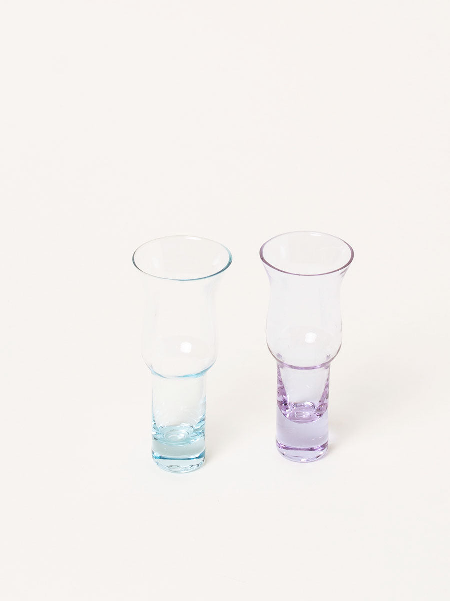 Set of 2 purple/blue shot glasses