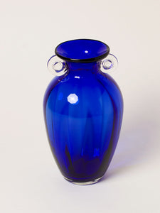 Blue vase with ears