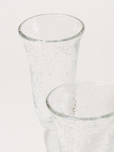 Set of 2 clear bubble flutes