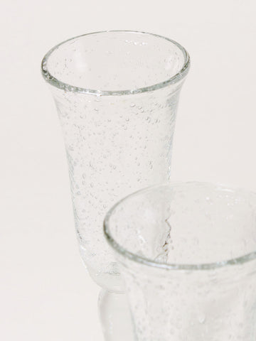 Set of 2 clear bubble flutes