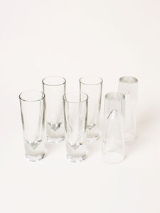 Set of 6 bullet water glasses