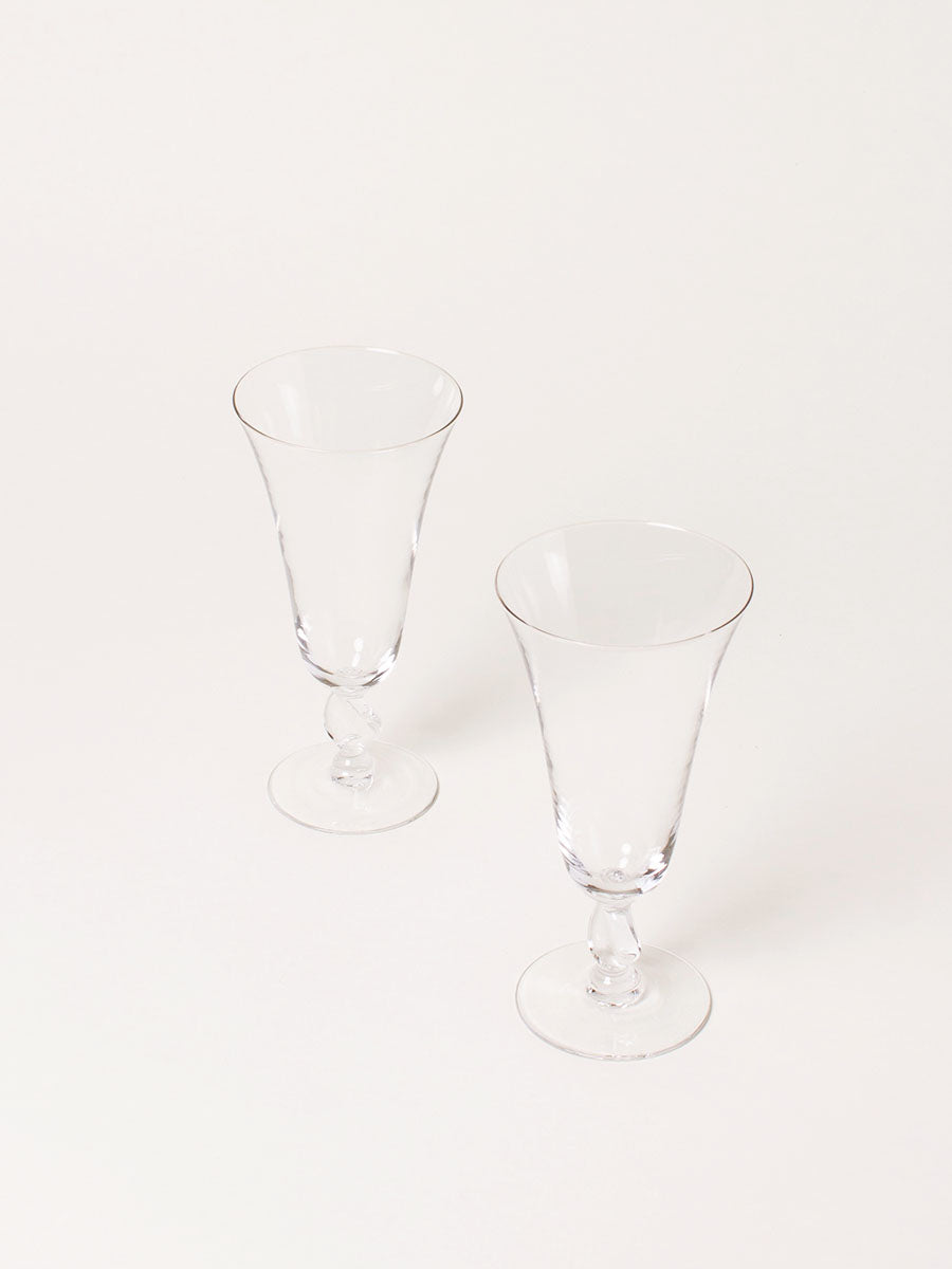 Set of 2 flutes/liquor glasses