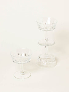 Set of 6 small clear liquor glasses