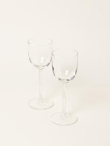 Set of 2 clear liquor glasses