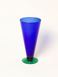 Cobalt blue and green vase