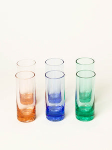 Set of 6 mixed liquor glasses