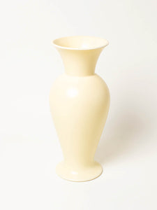 Soft yellow ceramic vase