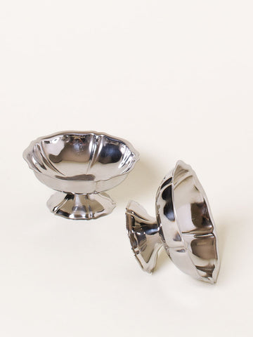 Set of 2 silver ice coupes