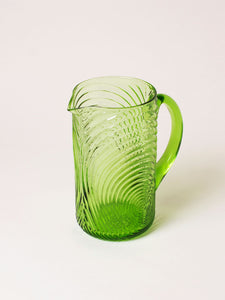 Green pitcher with circles