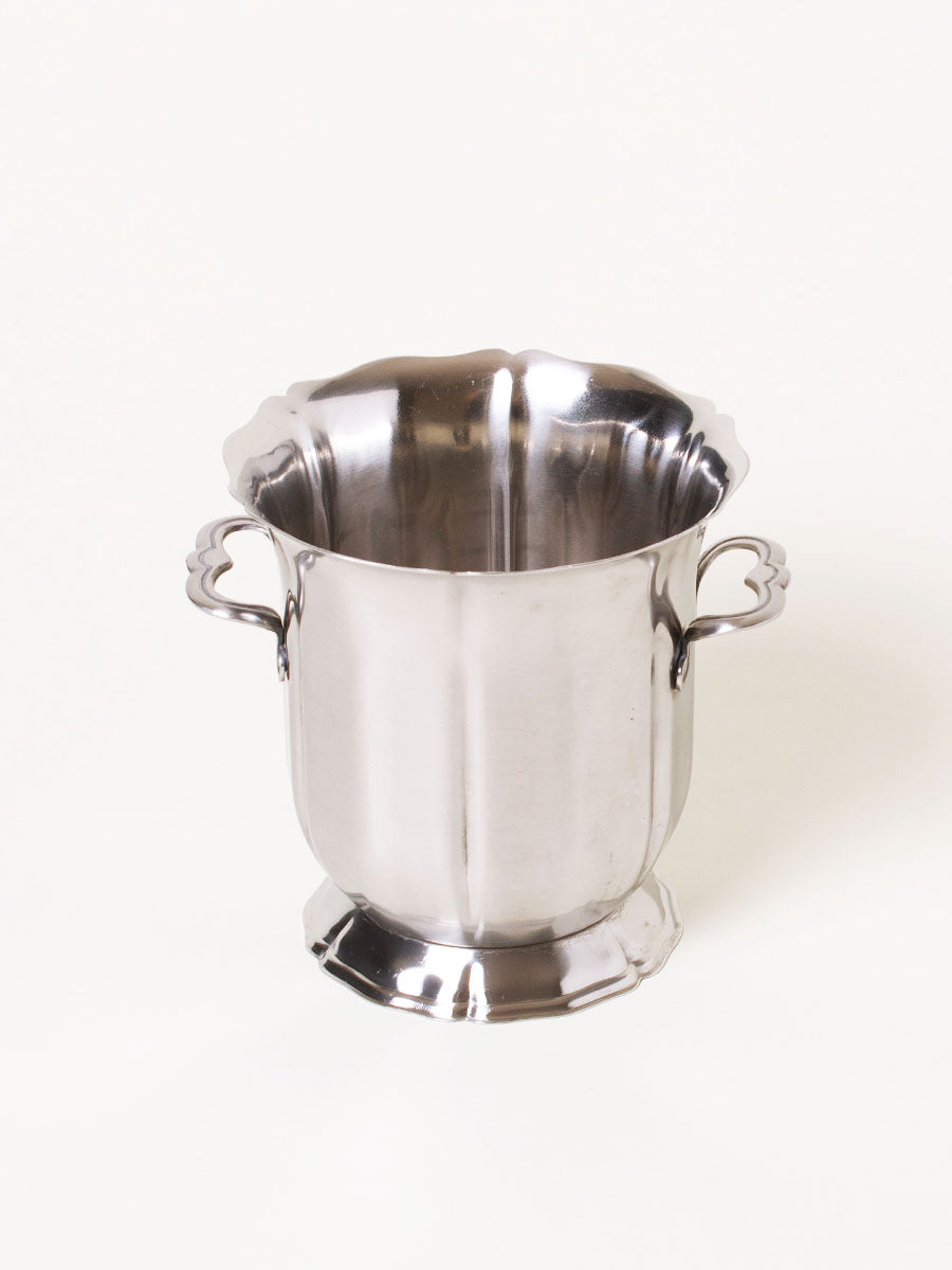 Brushed silver ice bucket