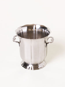 Brushed silver ice bucket