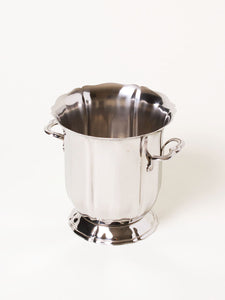 Shiny silver ice bucket