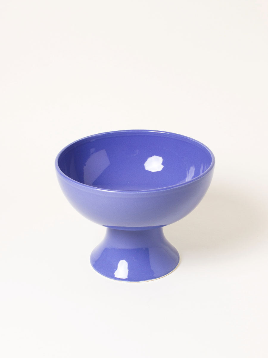 Large lilac pedestal bowl