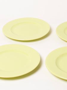 Set of 4 lime lunch plates