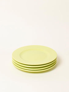 Set of 4 lime lunch plates
