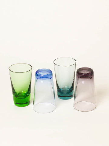 Set of 4 small mixed water glasses