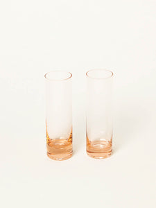 Set of 2 peach liquor glasses